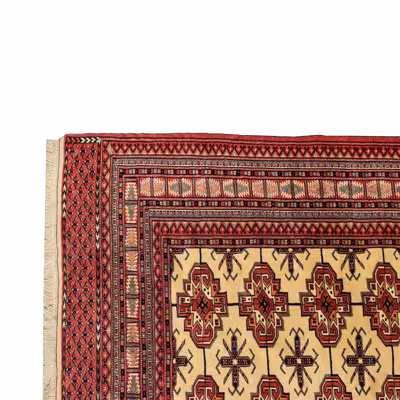 فرش دستبافت سه و نیم متری مدل ترکمن کد 40.2835