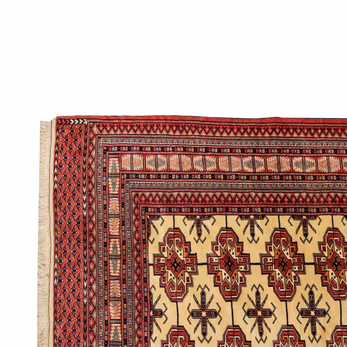 فرش دستبافت سه و نیم متری مدل ترکمن کد 40.2835