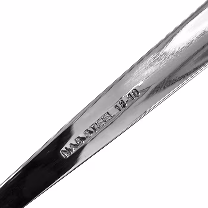 قاشق چای خوری ناب استیل مدل پالرمو لبه طلایی بسته 6 عددی