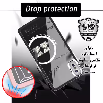 کاور لاین کینگ مدل دو خرسLOVE مناسب برای گوشی موبایل اپل iPhone X/Xs