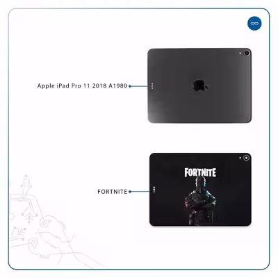 برچسب پوششی ماهوت مدل Fortnite-Game مناسب برای تبلت اپل iPad Pro 11 2018 A1980