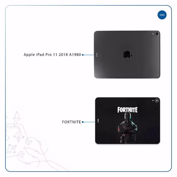 برچسب پوششی ماهوت مدل Fortnite-Game مناسب برای تبلت اپل iPad Pro 11 2018 A1980