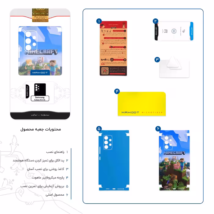 برچسب پوششی ماهوت مدل Minecraft-Game-FullSkin مناسب برای گوشی موبایل سامسونگ Galaxy A53 5G