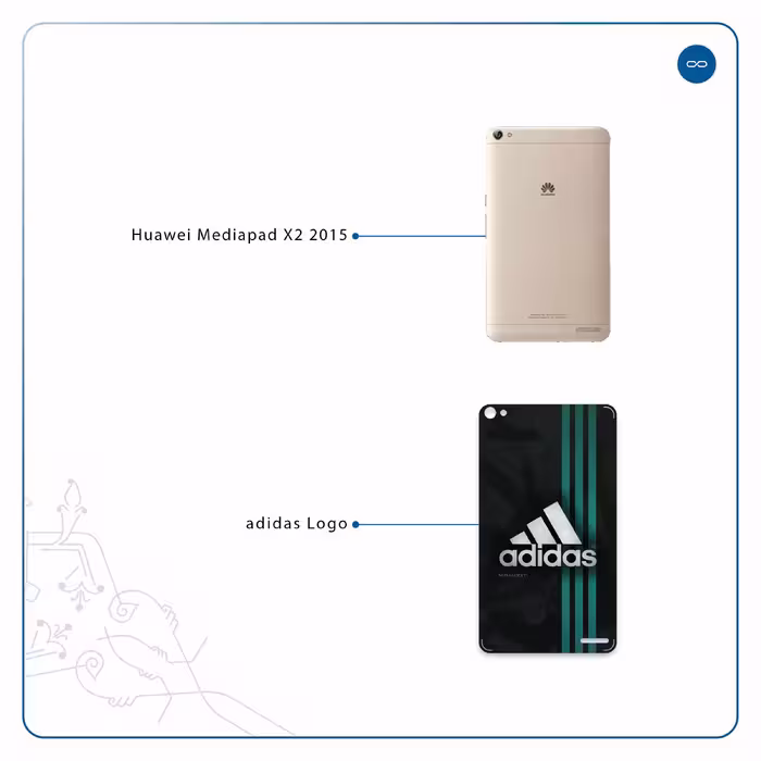 برچسب پوششی ماهوت مدل adidas-Logo مناسب برای تبلت هوآوی Mediapad X2 2015