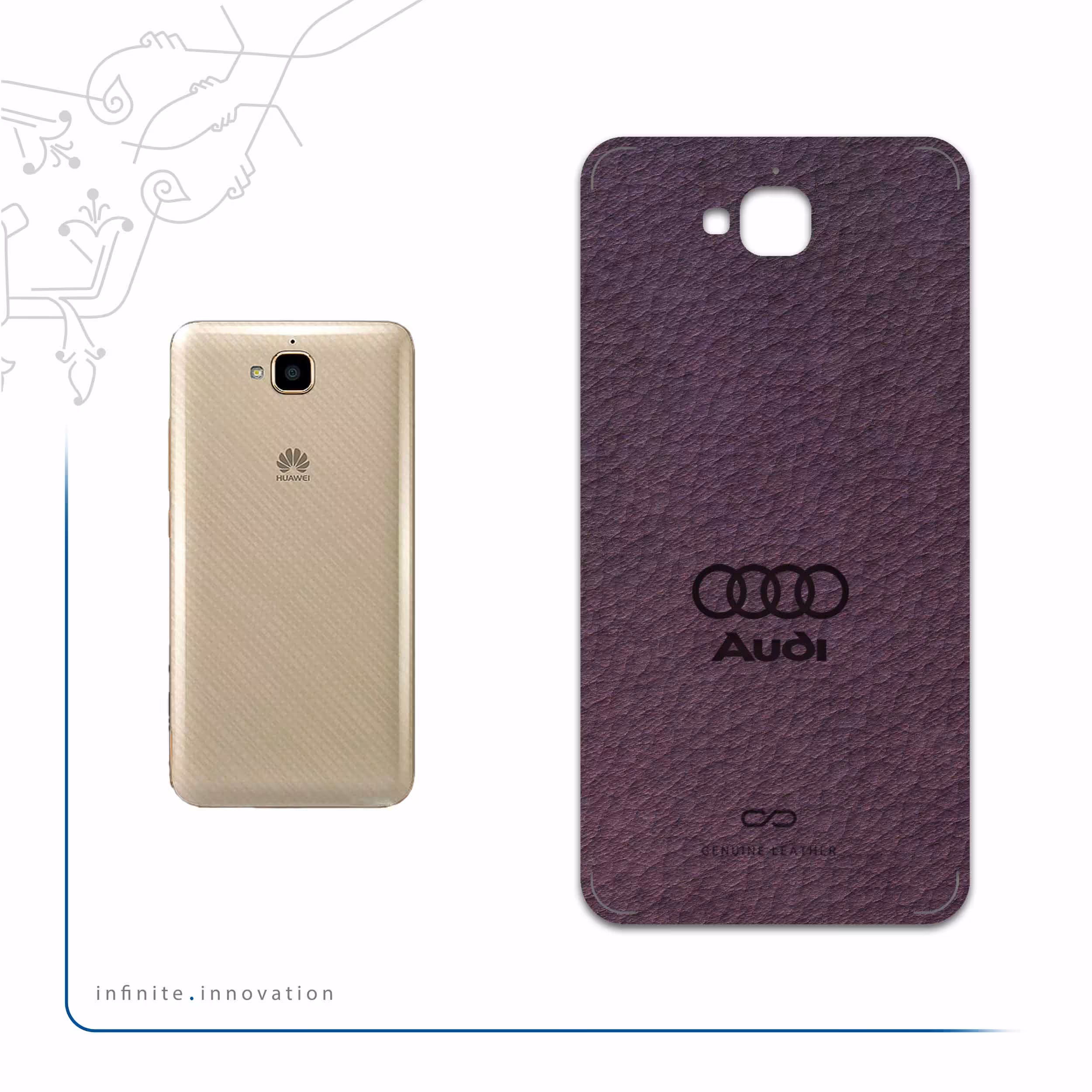 برچسب پوششی ماهوت مدل PL-AUDI مناسب برای گوشی موبایل هوآوی Y6 Pro
