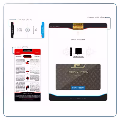 برچسب پوششی ماهوت مدل LOUIS-VUITTON-Logo مناسب برای تبلت اپل iPad mini 2 2013 A1490