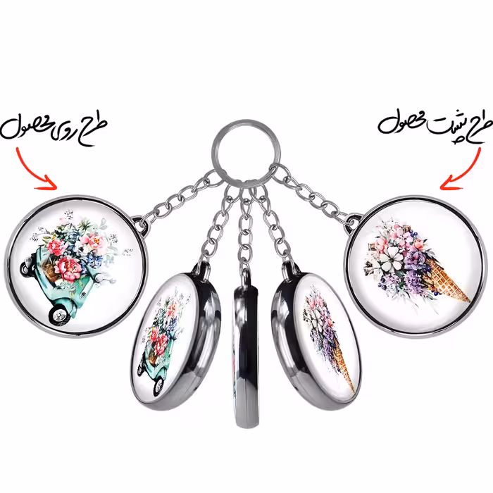 جاکلیدی خندالو طرح موتور گل فروش مدل دوطرفه کد 52805297