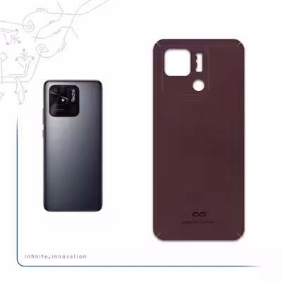 برچسب پوششی ماهوت مدل Matte-Dark-Brown-Leather مناسب برای گوشی موبایل شیائومی Redmi 10C