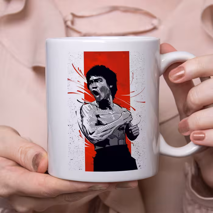 ماگ طرح شخصیت بروس لی