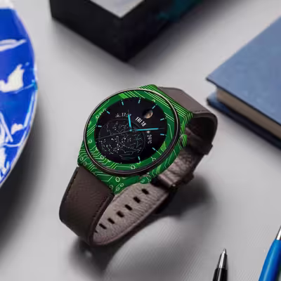 برچسب ماهوت طرح Green Printed Circuit Board مناسب برای ساعت هوشمند هوآوی Watch GT 2 Pro