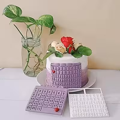 کاتر شیرینی پزی بهگز مدل تقویم عددی مجموعه 2 عددی