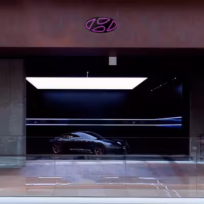 چراغ دیواری نئون دیزاین طرح Hyundai-BL_PN