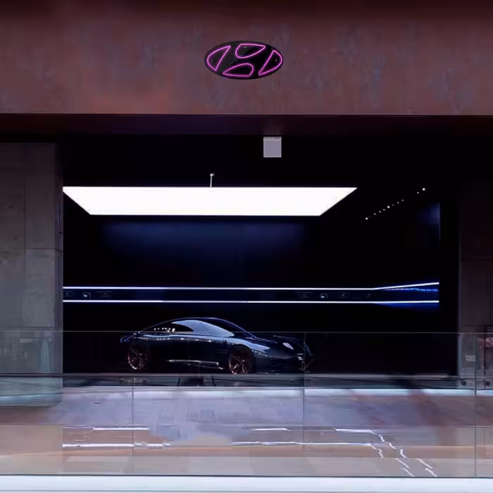 چراغ دیواری نئون دیزاین طرح Hyundai-BL_PN