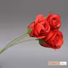 گل مصنوعی مدل شاخه گل رز بسته 3 عددی