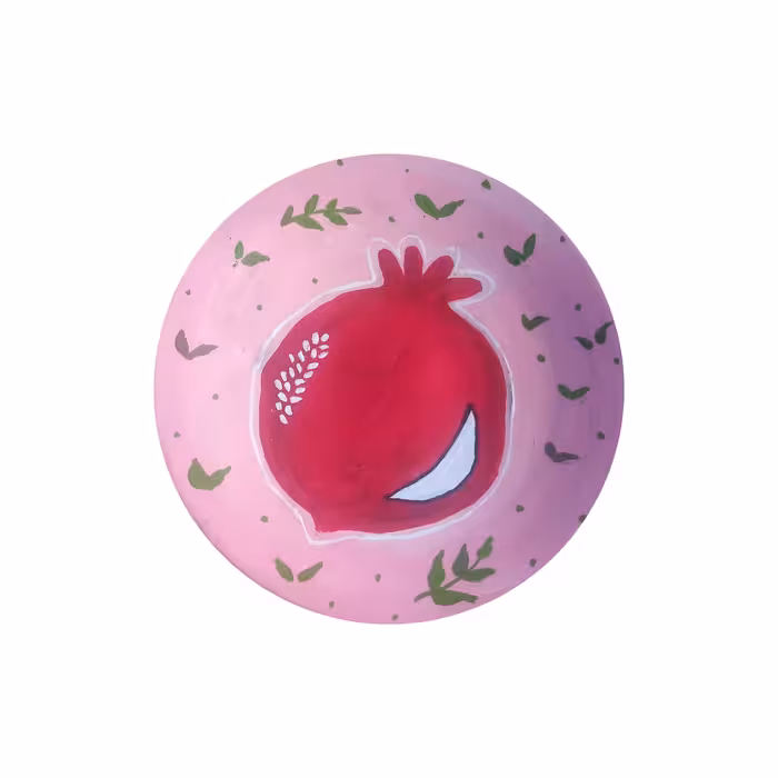 بشقاب دیوارکوب سفالی مدل تک انار کد 107