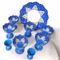 ست هفت سین مسی پایه دارمیناکاری