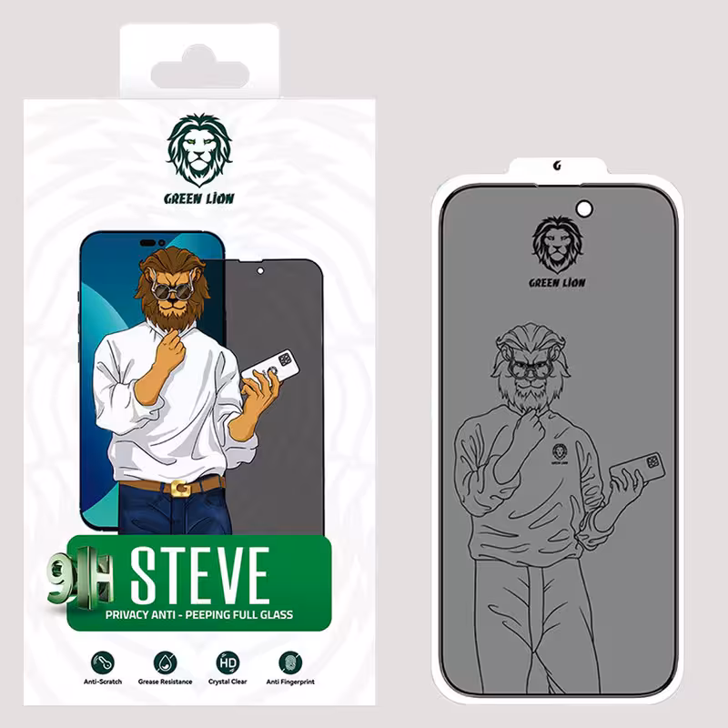 محافظ صفحه نمایش حریم شخصی گرین مدل Steve Privacy مناسب برای گوشی موبایل اپل iPhone 14 Plus