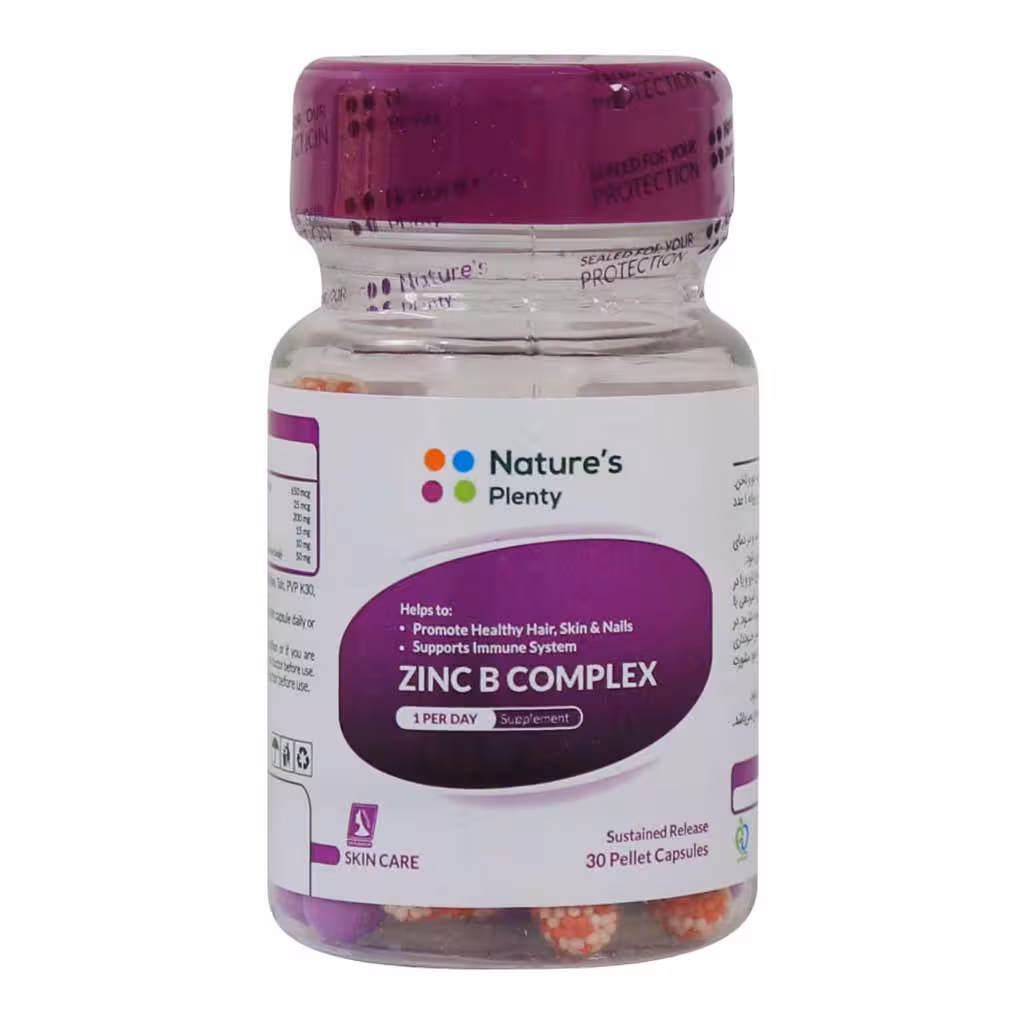 کپسول زینک ب کمپلکس30 عدد نیچرز پلنتی Natures Plenty
