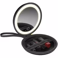 آینه آرایشی همراه گرین لاین مدل Green Lion Mini Makeup Pouch GNMNMKPCHBK