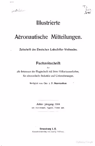 خرید و دانلود نسخه کامل کتاب Illustrierte Aeronautische Mitteilungen. Zeitschrift des Deutschen Luftschiffer-Verbandes