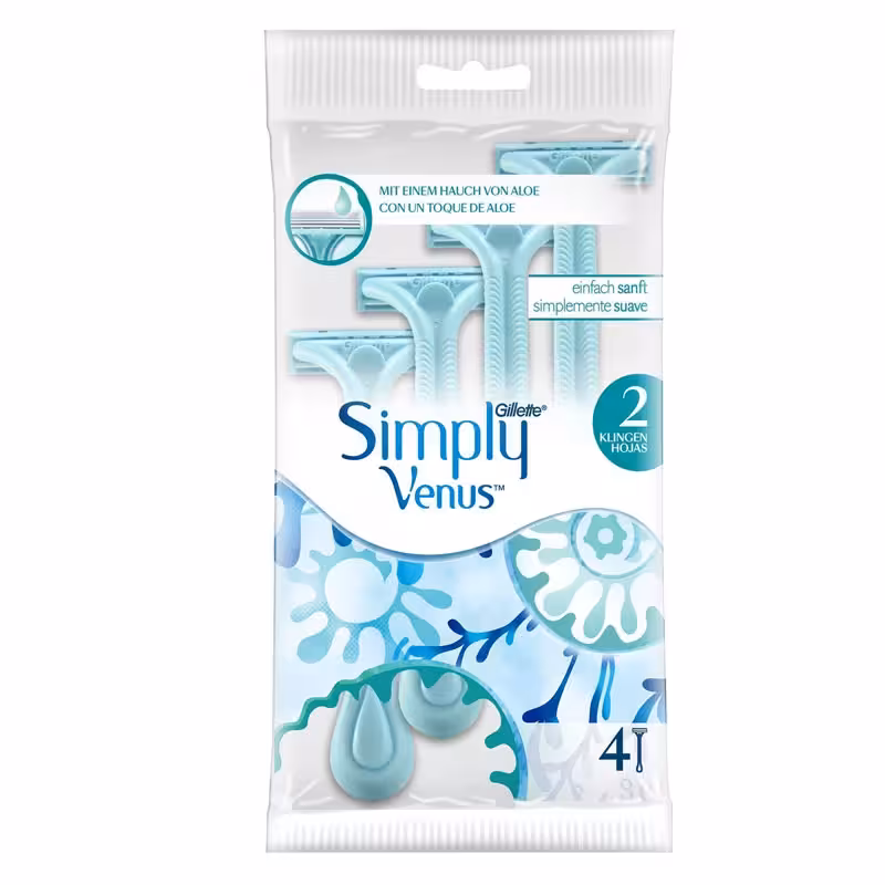 تیغ اصلاح ونوس مدل Simply Venus بسته 4 عددی Gillette