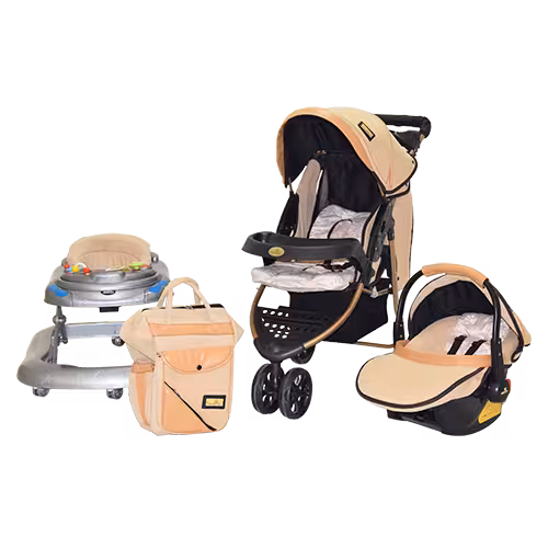 سرویس کالسکه ارابه مدل 319G رنگ خردلی | فروشگاه اینترنتی نوپا