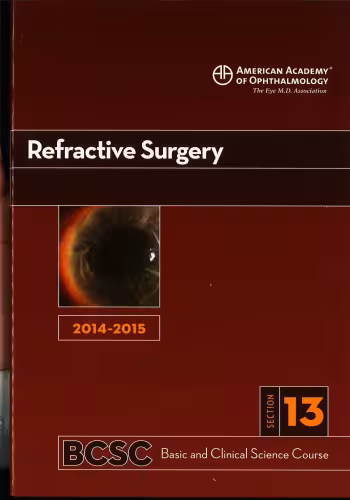 خرید و دانلود نسخه کامل کتاب 2014-2015 Basic and Clinical Science Course (BCSC): Section 13: Refractive Surgery