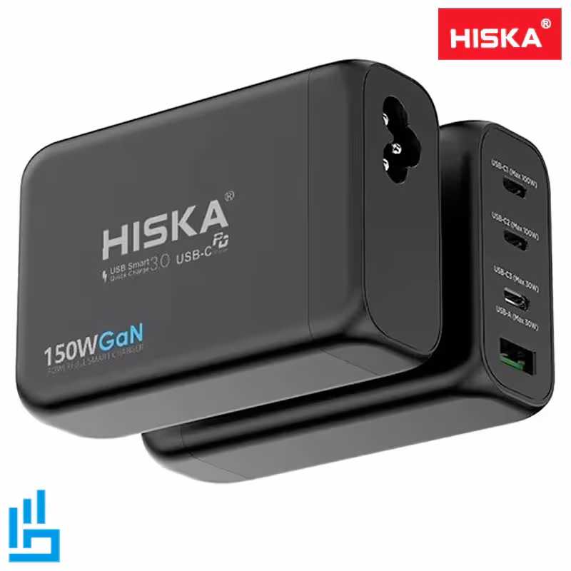 شارژر 150W فست و PD چهار پورت هیسکا مدل H138GAN