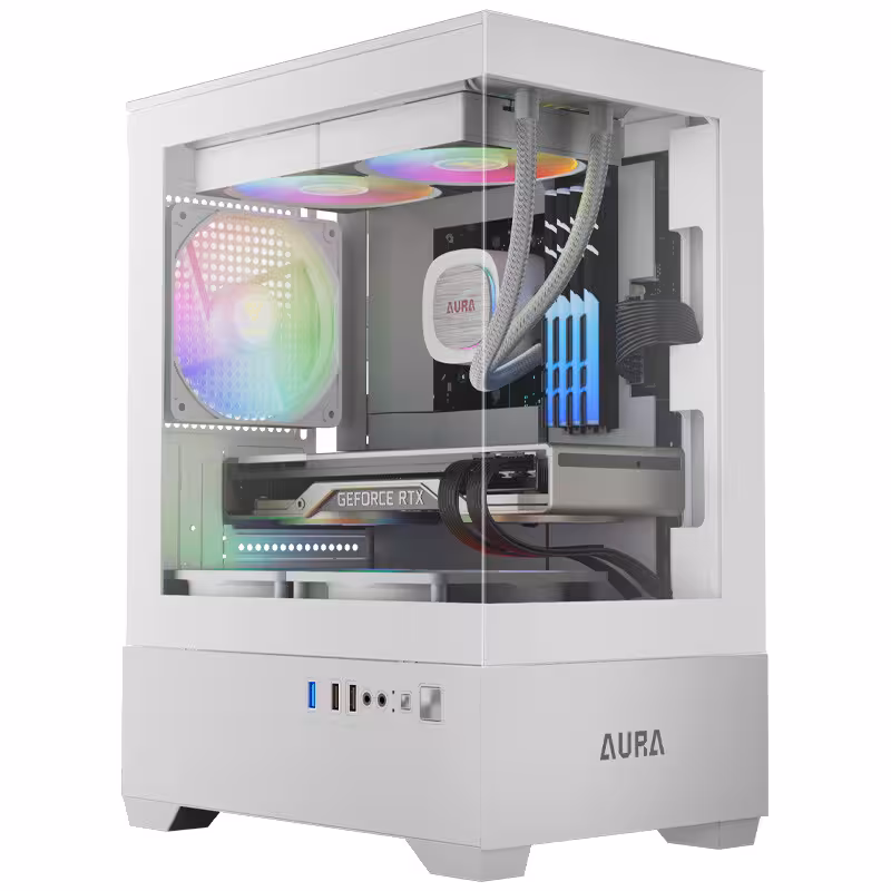 کیس کامپیوتر گیم دیاس مدل AURA GC9M WH ARGB