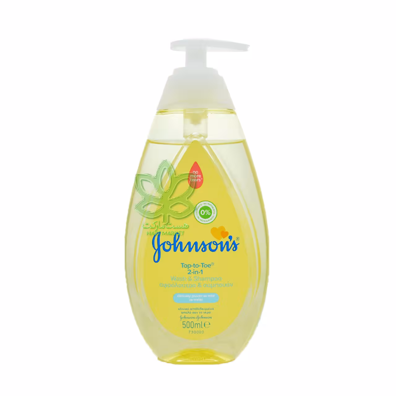 شامپو بچه جانسون زرد سر و بدن 500 میل - johnson