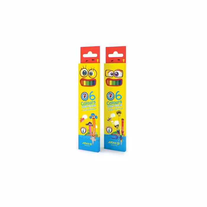 مدادرنگی6رنگ جعبه مقوایی آریا کد3011ـ 3090*480عدد*