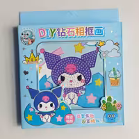 تابلو نقاشی الماسی قاب دار مربعی طرح کرومی