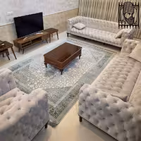 فرش طرح هریس کد 2035 نقره ای 1200 شانه