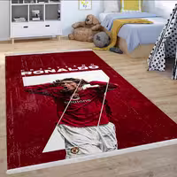 فرش چاپی رونالدو با لباس و زمینه قرمز WA-3730