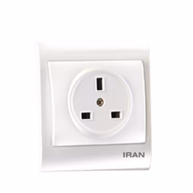 پریز برق BS-1363 ایران الکتریک مدل 2009 سفید