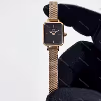 ساعت مچی زنانه دنیل ولینگتون رزگلد صفحه مشکی Daniel Wellington D7500L