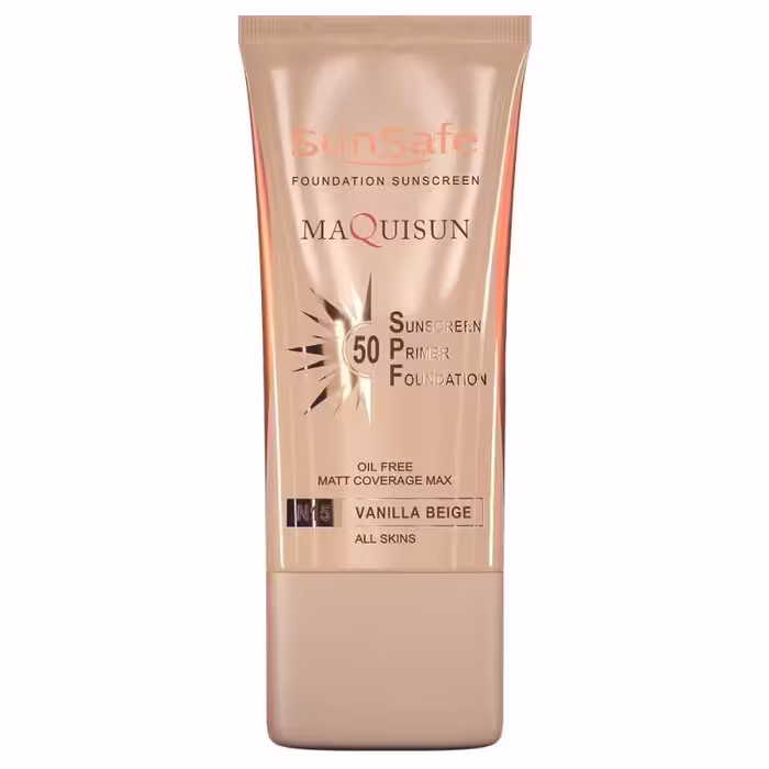 ضد آفتاب کرم پودری و پرایمری مکیسان SPF 50 سان سیف (sun safe)