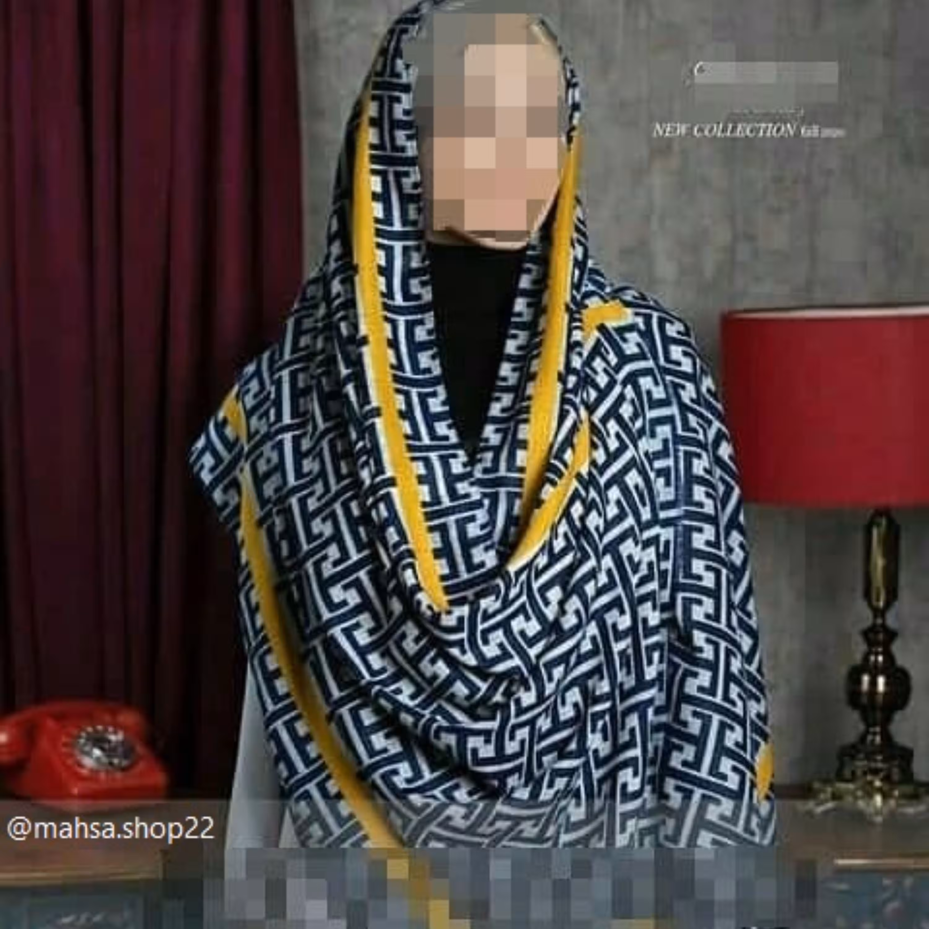 شال سوزنی اعلا طرح جیوانجی رنگ قرمز ترند روز قواره دار و عریض