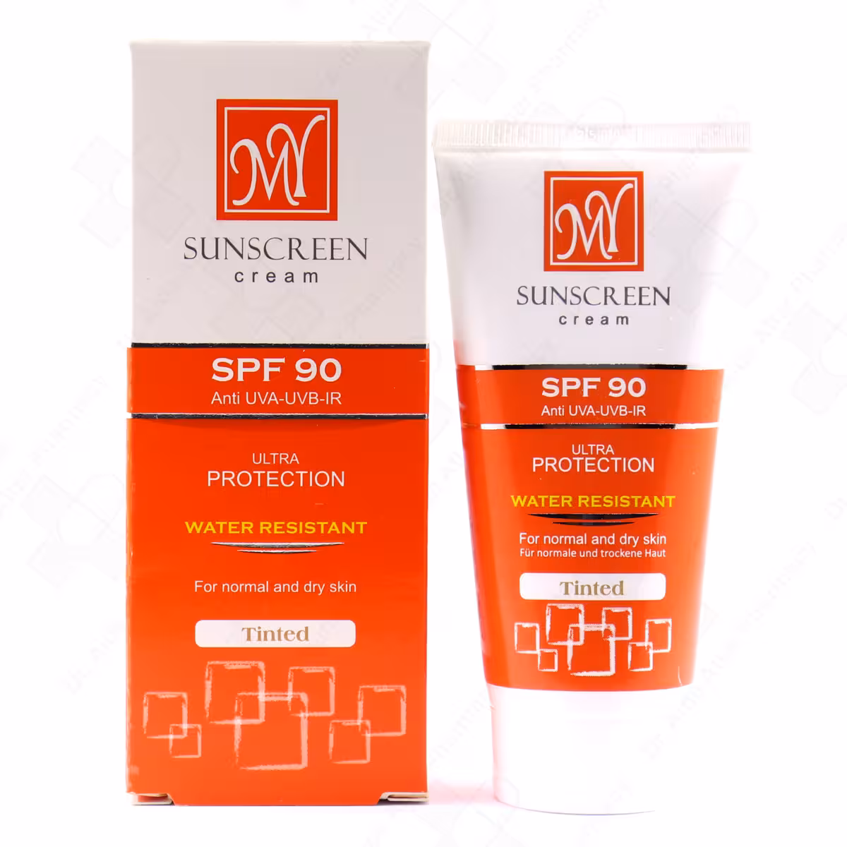 کرم ضد آفتاب SPF90 مای رنگی مناسب پوست های معمولی تا خشک 50 میلی لیتر
