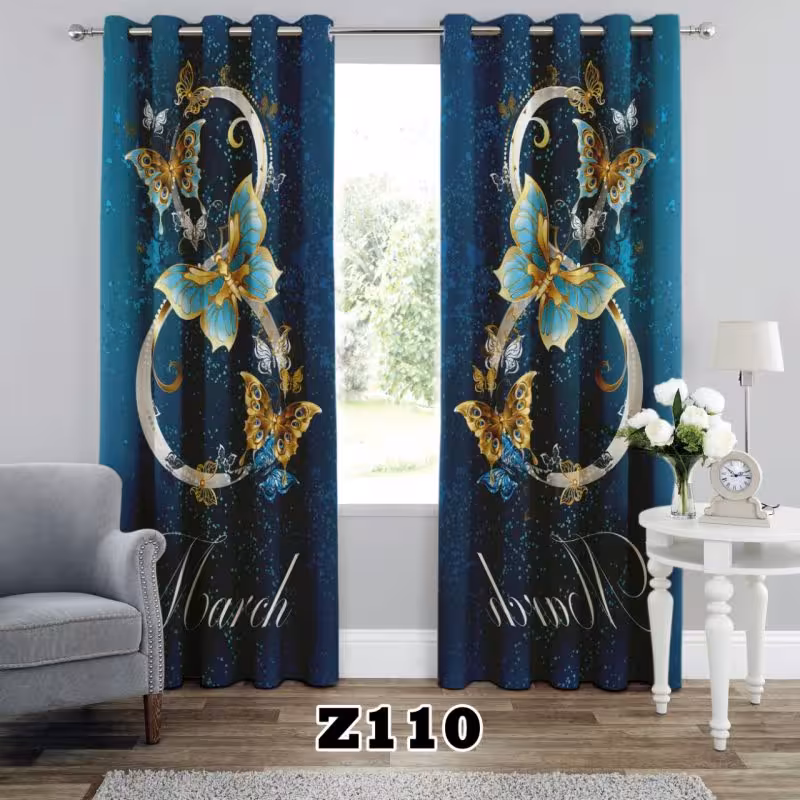 پرده سه بعدی طرح پروانه