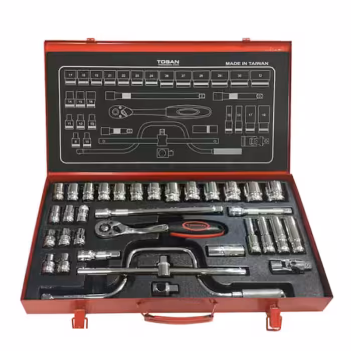 جعبه بکس توسن 34 پارچه 1/2 اینچ