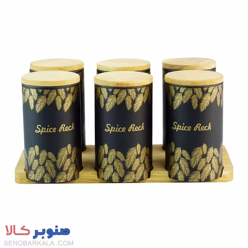 جای ادویه 7 پارچه سام ست طرح پر - صنوبرکالا