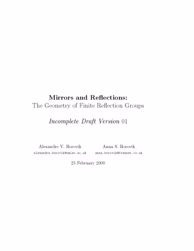 خرید و دانلود نسخه کامل کتاب Mirrors and reflections: the geometry of finite reflection groups