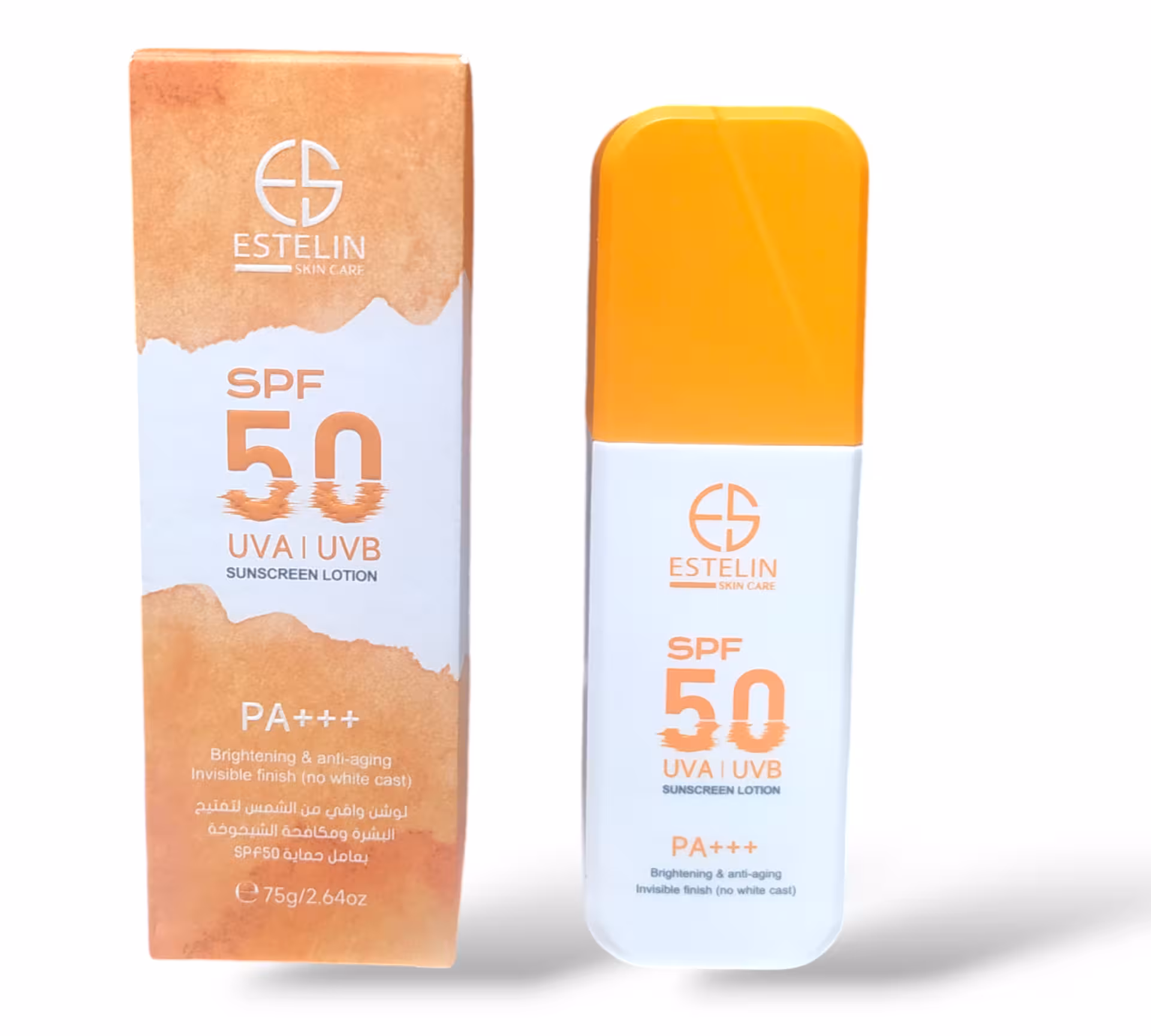 لوسیون ضد آفتاب استلین روشن کننده و ضد پیری spf50 (زرد)