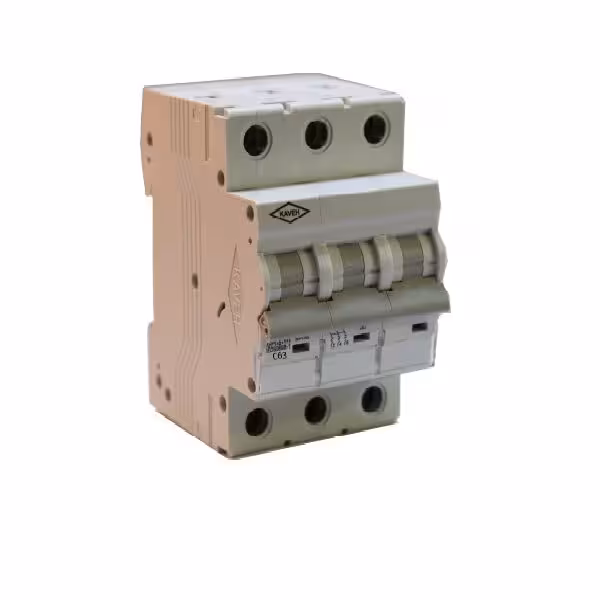 فیوز مینیاتوری سه فاز 50 آمپر 6KA تیپ C کاوه