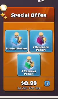 افر 0.99 دلاری کلش اف کلنز