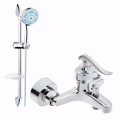 شیرحمام باران کروم همراه علم دوش تک کاره