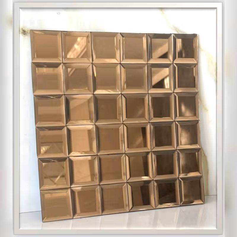 تایل آینه ای کدT1002،ابعاد30در30 cm پشت چسبدار کاملآ نسوز و ضدآب (پس کرایه)