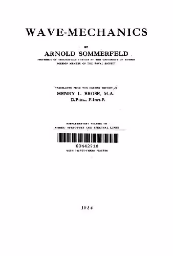 خرید و دانلود نسخه کامل کتاب Wave-Mechanics