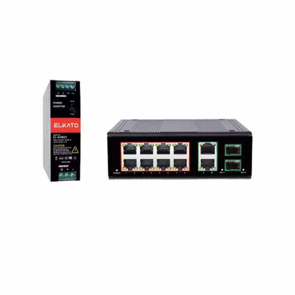 سوییچ 8 پورت PoE صنعتی الکاتو ELKATO 2SG0822GP | فروشگاه کم نیو